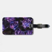 Romantische Liebe Lila Valentine Glitzer Rose Gepäckanhänger (Rückseite horizontal)