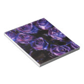 Romantische Liebe Lila Valentine Glitzer Rose Notizblock (angewinkelt)