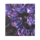 Romantische Liebe Lila Valentine Glitzer Rose Notizblock (Vorderseite)