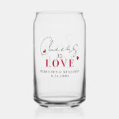 Romantische Liebe Moderne Hochzeit Dosenglas (Rückseite)