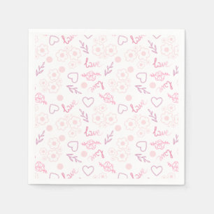 Romantische Liebe Muster Serviette