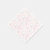 Romantische Liebe Muster Serviette (Ecke)