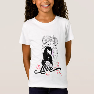 Romantische Liebe Paar Kuss Valentinstag Design T-Shirt