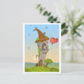 Romantische Liebe Postkarte (Stehend Vorderseite)