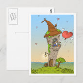 Romantische Liebe Postkarte (Vorne/Hinten)