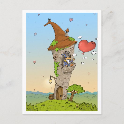 Romantische Liebe Postkarte (Vorderseite)