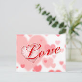 Romantische Liebe Postkarte (Stehend Vorderseite)