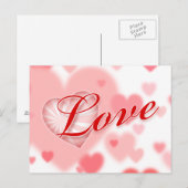 Romantische Liebe Postkarte (Vorne/Hinten)