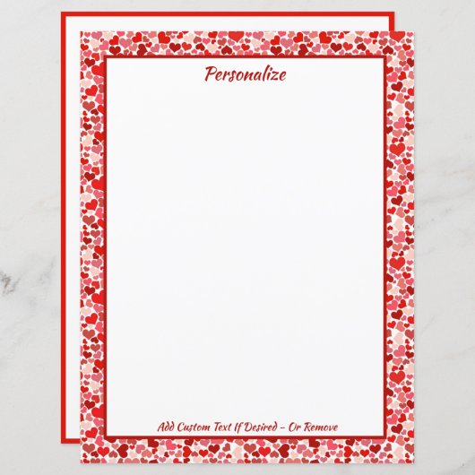 Romantische Liebe Rosa Rotes Herz Valentinstag (Vorne/Hinten)