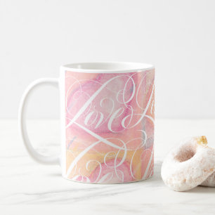 Romantische LIEBE Rosa Valentinstag Kaffeetasse