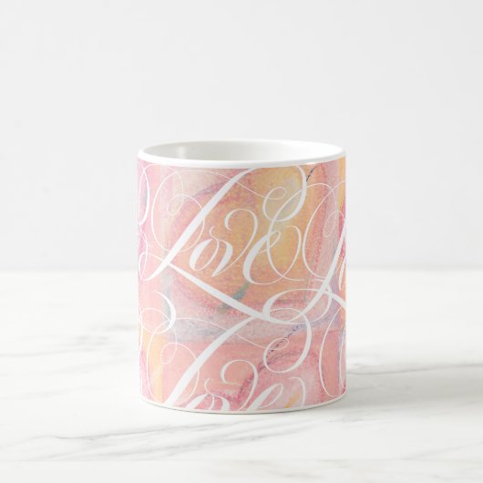 Romantische LIEBE Rosa Valentinstag Kaffeetasse (Mittel)