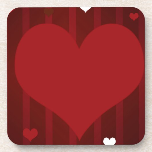 Romantische Liebe Rot und Weiß Herzlich Willkommen Getränkeuntersetzer (Vorderseite)