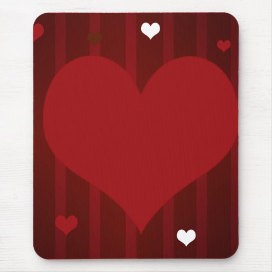 Romantische Liebe Rot und Weiß Herzlich Willkommen Mousepad (Vorne)