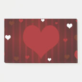 Romantische Liebe Rot und Weiß Herzlich Willkommen Post-it Klebezettel (Vorderseite)