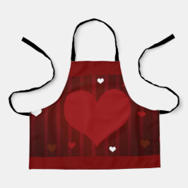 Romantische Liebe Rot und Weiß Herzlich Willkommen Schürze