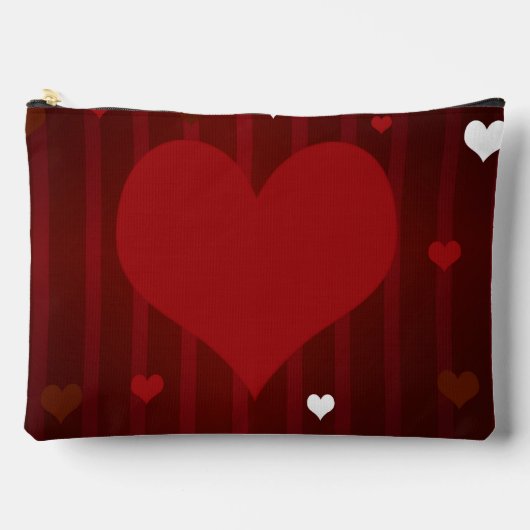 Romantische Liebe Rot und Weiß Herzlich Willkommen Zubehörtasche (Vorderseite)