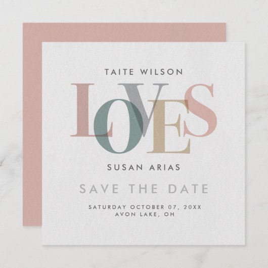 Romantische Liebe Save the Date (Vorne/Hinten)