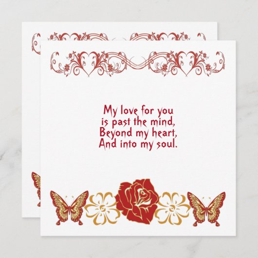 Romantische Liebe Sie zitieren Seelenverwandte (Vorne/Hinten)