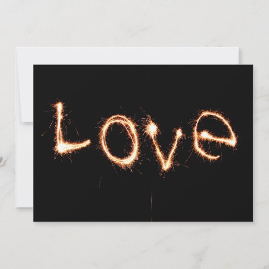 Romantische Liebe Sparklers Hochzeitsfeier Einladung (Rückseite)