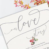 Romantische Liebe Story Winter Berries Elegante Ho Einladung
