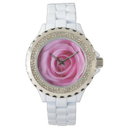 Romantische Liebe Sweet Soft Pink Rose Blume Beoba Armbanduhr