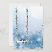 Romantische Liebe Swing Winter Wonderland Hochzeit Einladung (Rückseite)