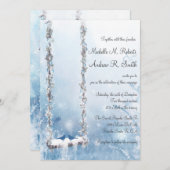 Romantische Liebe Swing Winter Wonderland Hochzeit Einladung (Vorne/Hinten)