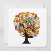 Romantische Liebe Tree Hochzeitseinladung Einladung (Rückseite)