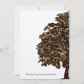 Romantische Liebe Tree Initials in Trunk Wedding Einladung (Rückseite)