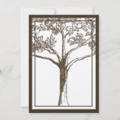 Romantische Liebe Tree Initials in Trunk Wedding Einladung (Vorderseite)