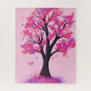 Romantische Liebe Tree - Zeichnend Kunstsammlung Puzzle