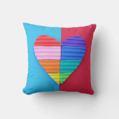 Romantische Liebe Twin Rainbow Hearts Kissen (Vorderseite)