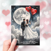 Romantische Liebe über Cloud Nine Märchenhochzeit Acryleinladungen