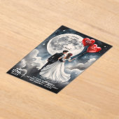 Romantische Liebe über Cloud Nine Märchenhochzeit Acryleinladungen (Ablage )