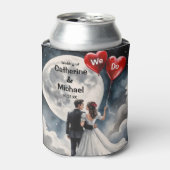 Romantische Liebe über Cloud Nine Märchenhochzeit Dosenkühler (Kanne Vorderseite)