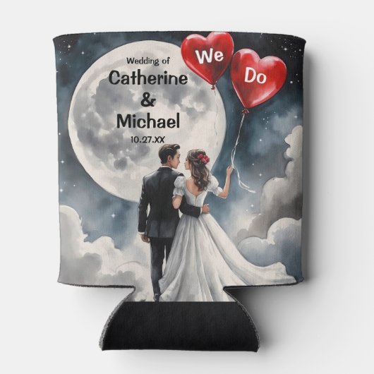 Romantische Liebe über Cloud Nine Märchenhochzeit Dosenkühler (Rückseite)