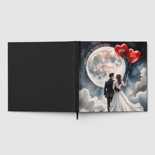 Romantische Liebe über Cloud Nine Märchenhochzeit Gästebuch (Voll)