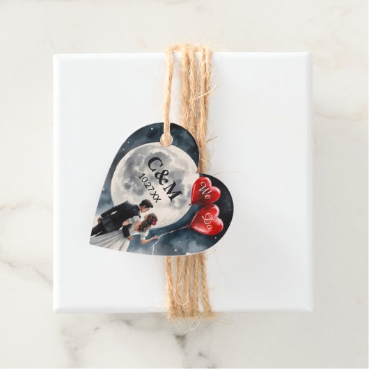 Romantische Liebe über Cloud Nine Märchenhochzeit Geschenkanhänger (Beispiel)