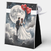 Romantische Liebe über Cloud Nine Märchenhochzeit Geschenkschachtel (Rückseite)