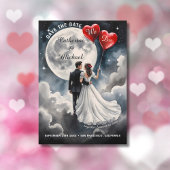 Romantische Liebe über Cloud Nine Märchenhochzeit Save The Date