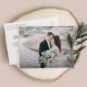 Romantische Liebe und Dank Postcard Ankündigungspostkarte