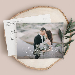 Romantische Liebe und Dank Postcard Ankündigungspostkarte