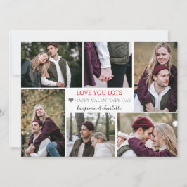 Romantische Liebe Valentinstag Paar Foto Collage Feiertagskarte