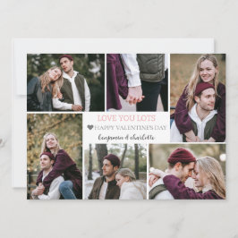 Romantische Liebe Valentinstag Paar Foto Collage Feiertagskarte