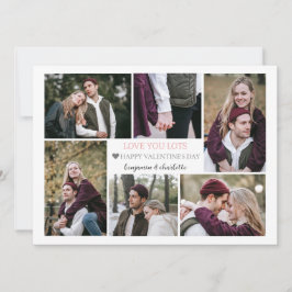 Romantische Liebe Valentinstag Paar Foto Collage Feiertagskarte