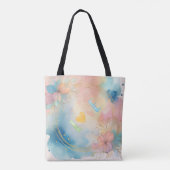 Romantische "Liebe" Wasserfarben Blumendesign Tasche (Rückseite)