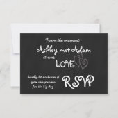 Romantische Liebe Wedding RSVP Card | Kopfbrett (Vorderseite)