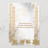 Romantische Liebe Zitat Blumengoldhusbänder Valent (Vorne/Hinten)