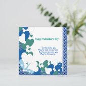 Romantische Liebe Zitat Sweep Herz Valentine Card (Stehend Vorderseite)