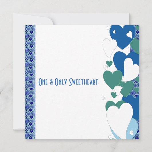 Romantische Liebe Zitat Sweep Herz Valentine Card (Rückseite)